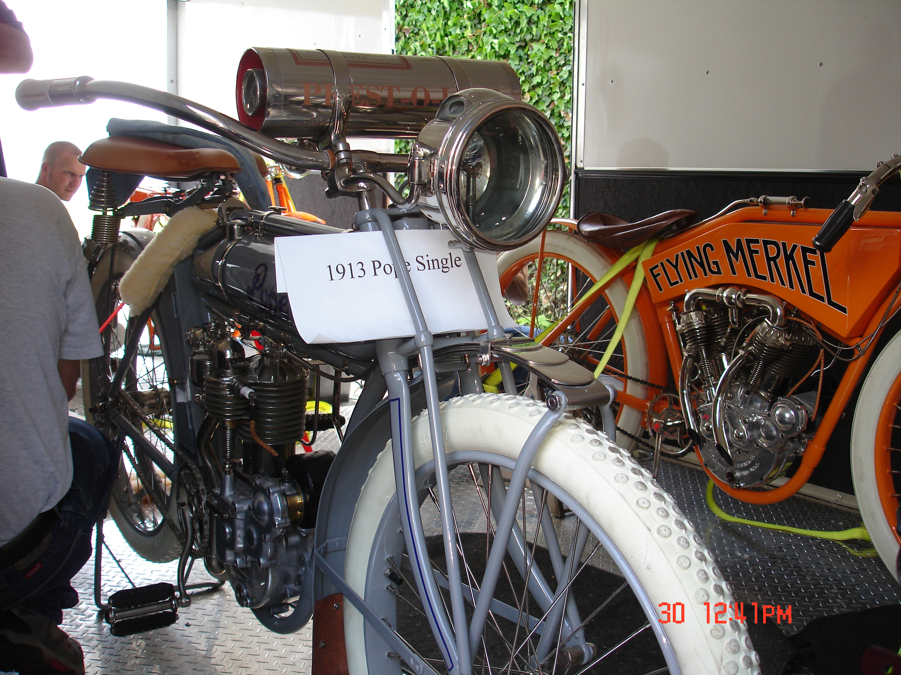 1913 Pope Single and 1912 Flying Merkel Board Track Racer